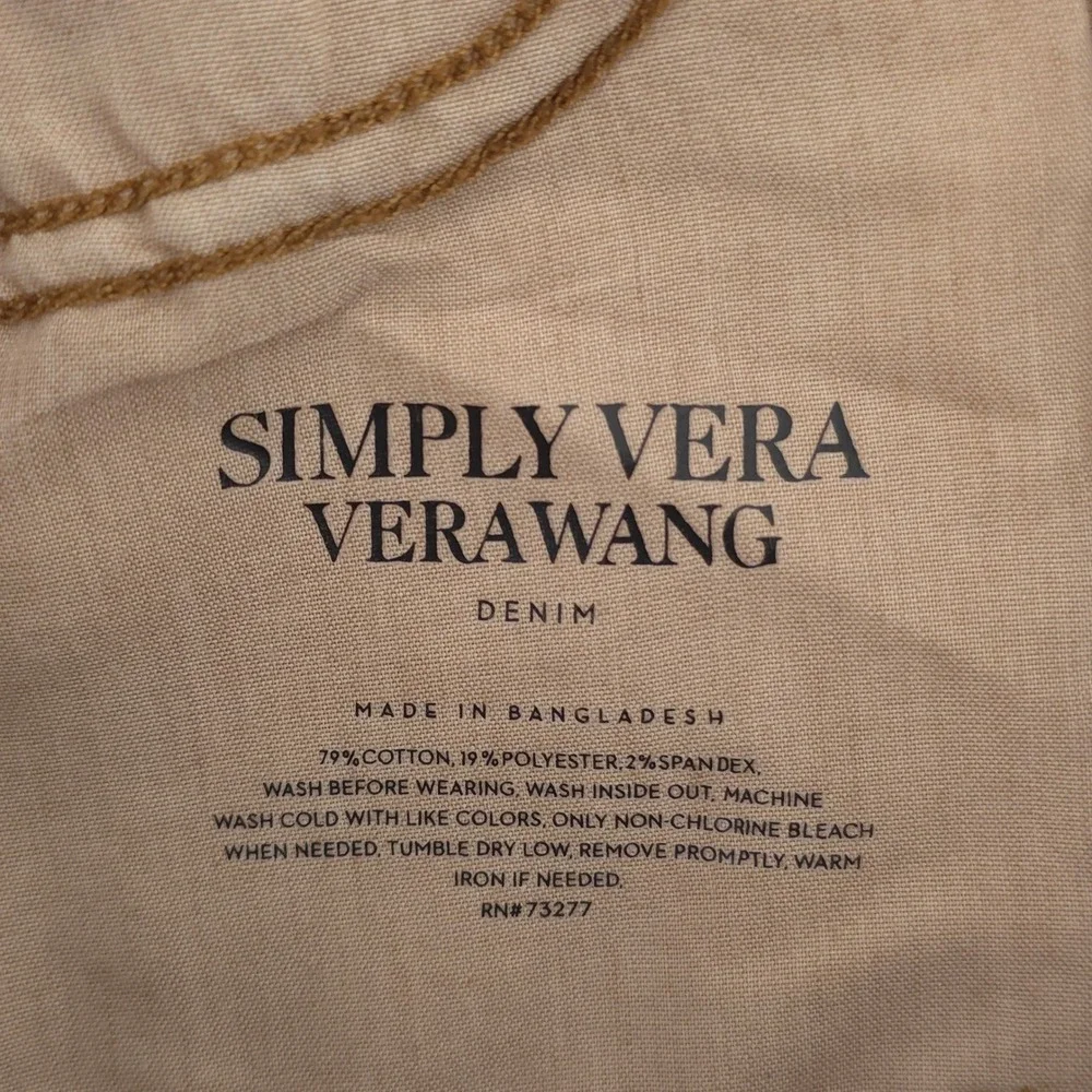 Simply Vera Vera Wang‎ Women's Jeans High Rise Skinny Ankle 6 Khaki Brown